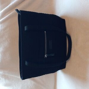 Vera Bradley Small Vera Tote Black Microfiber